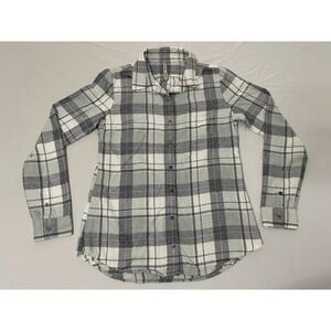 Kuhl Kamila Flannel Shirt Womens XS Plaid Long Sleeve Velvet Button Up Outdoor